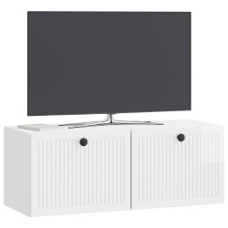 Meuble TV mural Montage mural Blanc brillant 78,5 x 31 x 30 cm 620175620175