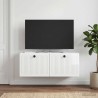 Meuble TV mural Montage mural Blanc brillant 78,5 x 31 x 30 cm 620175620175