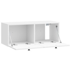 Meuble TV mural Montage mural Blanc brillant 78,5 x 31 x 30 cm 620175620175