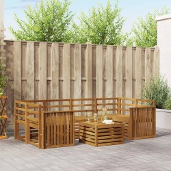 Ensemble de canapés d'extérieur 7 pcs Naturel 620176620176