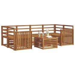 Ensemble de canapés d'extérieur 7 pcs Naturel 620176620176