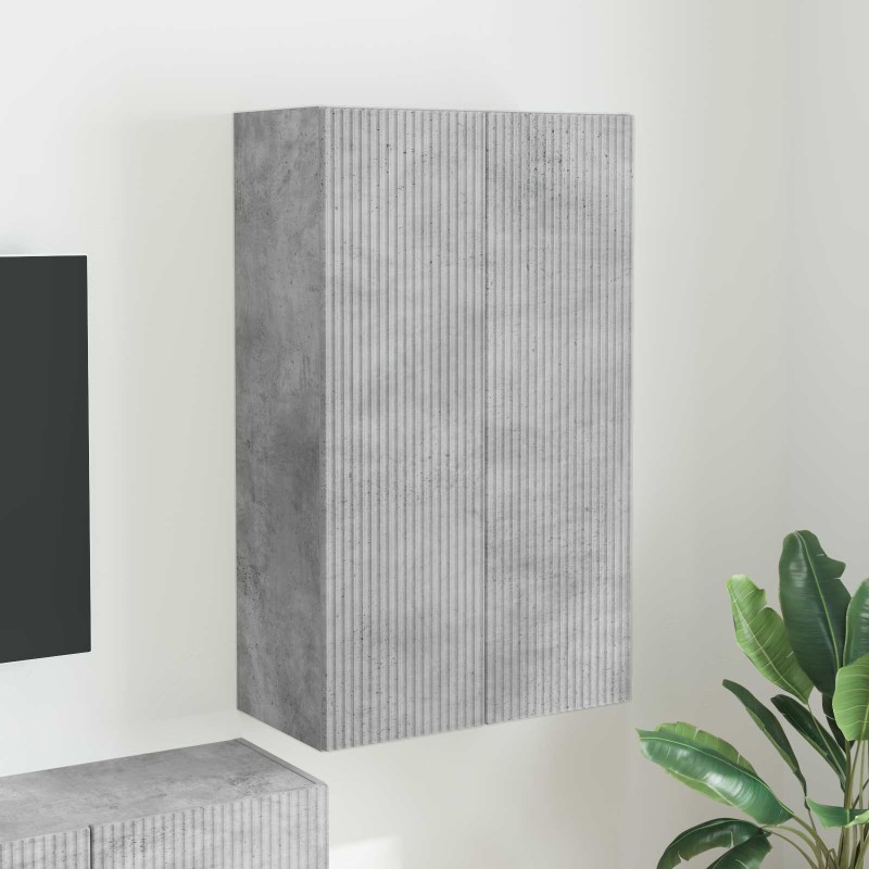 Meuble TV mural Gris béton 59,5 x 31 x 100 cm Bois d'ingénierie 620177620177