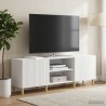 Meuble TV Blanc brillant 150 x 31 x 50 cm Bois d'ingénierie 620183620183