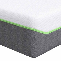 Matelas Blanc et Gris 80 x 200 cm Tissu jacquard 620186620186