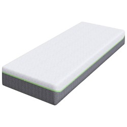 Matelas Blanc et Gris 80 x 200 cm Tissu jacquard 620186620186