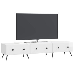 Meuble TV Blanc brillant 147 x 34,5 x 30 cm Bois d'ingénierie 620191620191