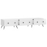 Meuble TV Blanc brillant 147 x 34,5 x 30 cm Bois d'ingénierie 620191620191