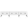 Meuble TV Blanc brillant 147 x 34,5 x 30 cm Bois d'ingénierie 620191620191