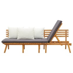 Lit de repos de jardin 200x65 cm Bois d'acacia solide 620199620199