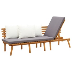 Lit de repos de jardin 200x65 cm Bois d'acacia solide 620199620199