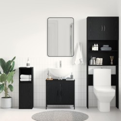 Meuble de Lavabo de Salle de Bain Chêne noir 60 x 30 x 60 cm 620205620205