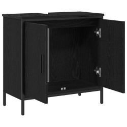 Meuble de Lavabo de Salle de Bain Chêne noir 60 x 30 x 60 cm 620205620205