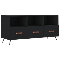Meuble TV noir 102x36x50 cm bois d'ingénierie 620207620207