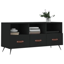 Meuble TV noir 102x36x50 cm bois d'ingénierie 620207620207
