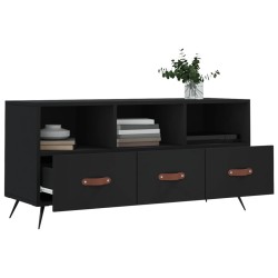 Meuble TV noir 102x36x50 cm bois d'ingénierie 620207620207
