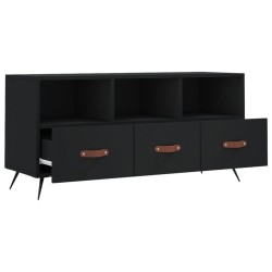 Meuble TV noir 102x36x50 cm bois d'ingénierie 620207620207