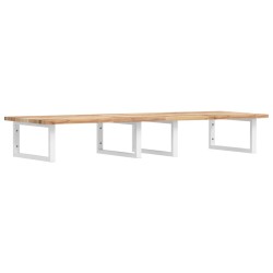 Étagère de vasque murale acier et bois massif d'acacia 620209620209