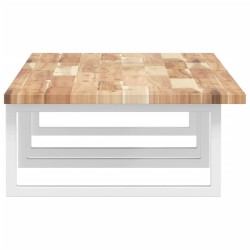 Étagère de vasque murale acier et bois massif d'acacia 620209620209