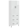 Ensemble de Meubles 2 pcs Blanc brillant 66 x 34,5 x 90 cm 620211620211
