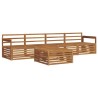 Ensemble de canapés d'extérieur 5 pcs Naturel 620218620218