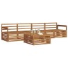 Ensemble de canapés d'extérieur 5 pcs Naturel 620218620218