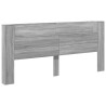 Armoire tête de lit avec LED sonoma gris 220x16,5x103,5 cm 620219620219