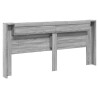 Armoire tête de lit avec LED sonoma gris 220x16,5x103,5 cm 620219620219