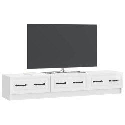 Meuble TV Blanc brillant 147 x 34,5 x 27 cm Bois d'ingénierie 620221620221