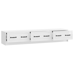 Meuble TV Blanc brillant 147 x 34,5 x 27 cm Bois d'ingénierie 620221620221