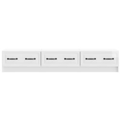 Meuble TV Blanc brillant 147 x 34,5 x 27 cm Bois d'ingénierie 620221620221