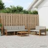 Ensemble de canapés d'extérieur 6 pcs Naturel et gris clair 620222620222
