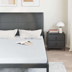 Matelas Blanc 140 x 190 cm Tissu jacquard 620223620223