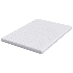 Matelas Blanc 140 x 190 cm Tissu jacquard 620223620223