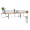 Étagère de vasque murale acier et bois massif d'acacia 620225620225