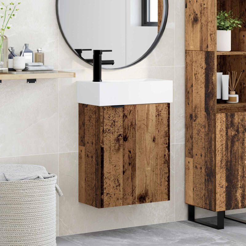 Meuble de salle de bain avec robinet Bois ancien 620226620226