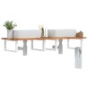 Étagère de vasque murale acier et bois massif d'acacia 620227620227
