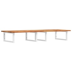 Étagère de vasque murale acier et bois massif d'acacia 620227620227