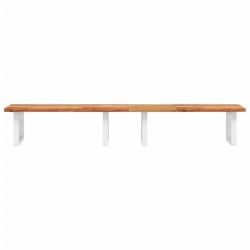 Étagère de vasque murale acier et bois massif d'acacia 620227620227