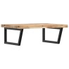 Étagère de vasque murale acier et bois massif d'acacia 620228620228