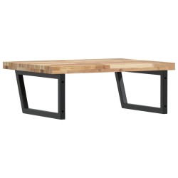 Étagère de vasque murale acier et bois massif d'acacia 620228620228