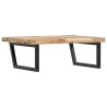 Étagère de vasque murale acier et bois massif d'acacia 620228620228