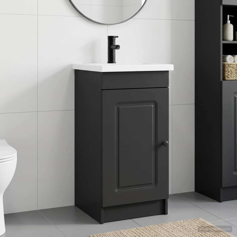 Meuble de salle de bain avec évier Noir 42 x 40 x 84,5 cm 620229620229