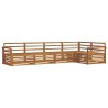Ensemble de canapés d'extérieur 5 pcs Naturel 620231620231