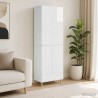 Ensemble de Meubles 2 pcs Blanc brillant 66 x 34,5 x 95 cm 620235620235