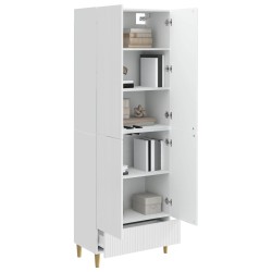 Ensemble de Meubles 2 pcs Blanc brillant 66 x 34,5 x 95 cm 620235620235