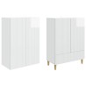 Ensemble de Meubles 2 pcs Blanc brillant 66 x 34,5 x 95 cm 620235620235