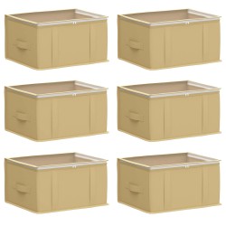 Boîte de rangement avec fenêtre transparente 6 pcs Crème 620241620241