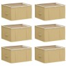 Boîte de rangement avec fenêtre transparente 6 pcs Crème 620241620241