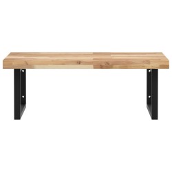 Étagère de vasque murale acier et bois massif d'acacia 620244620244