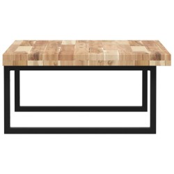 Étagère de vasque murale acier et bois massif d'acacia 620244620244